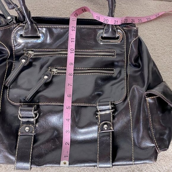 Aldo large brown faux leather purse handbag shoulder bag tote - Picture 12 of 15